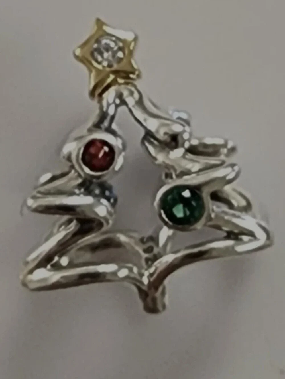 Authentic Pandora Christmas Tree Two-Tone Charm